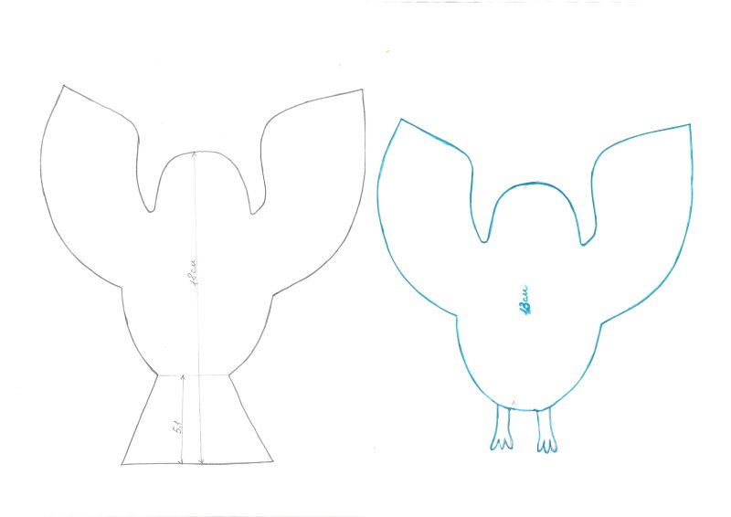 Аппликация Сова шаблон для вырезания