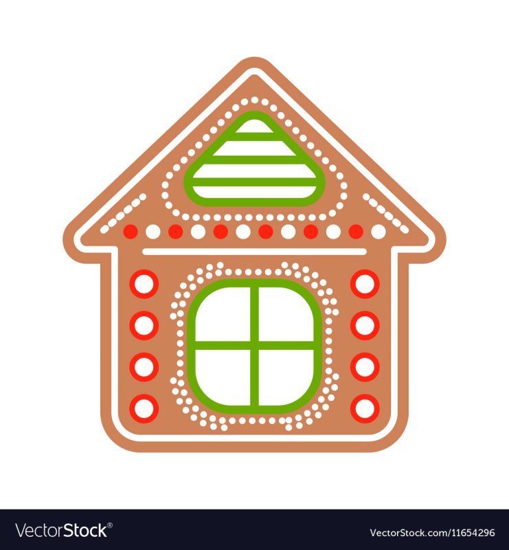 Трафарет домика для пряника