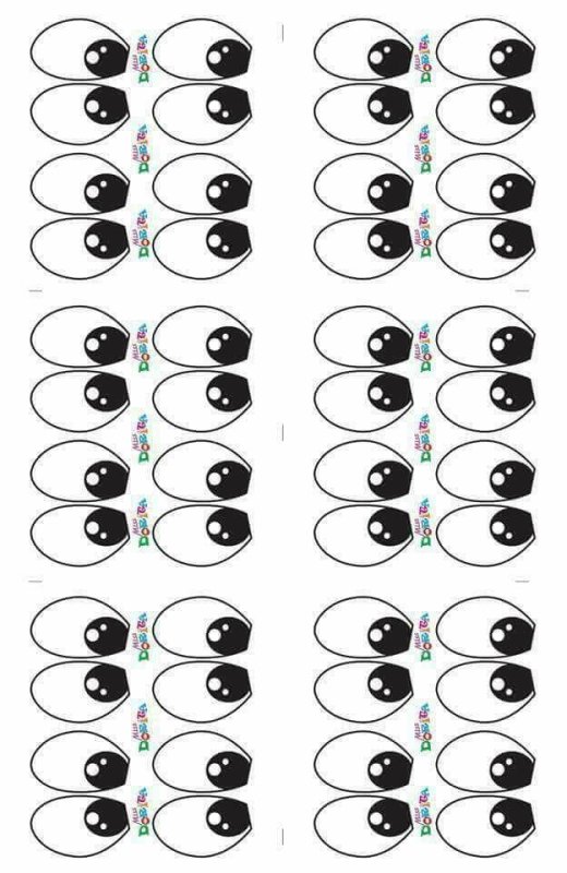 Трафареты глаз для поделок