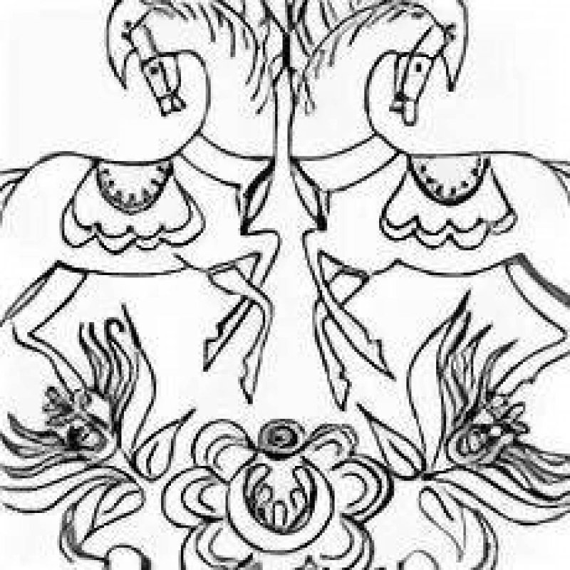 Раскраска Городецкой росписи