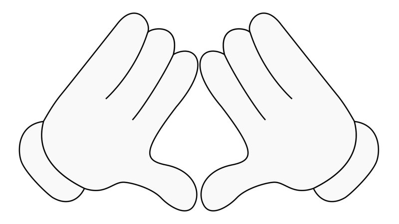 Трафарет ладони