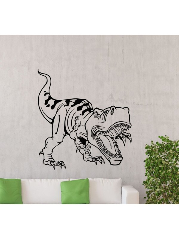 Наклейка на стену динозавр