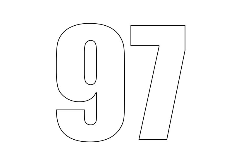 Трафареты цифр для раскрашивания