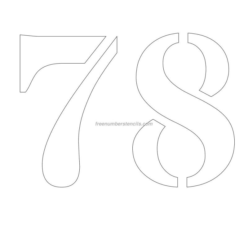 Трафаретные цифры для вырезания