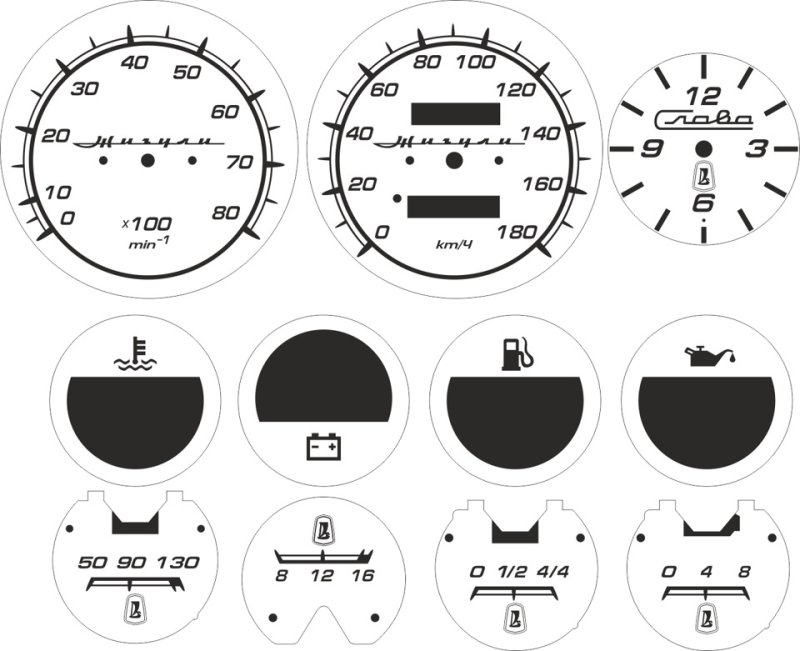 ВАЗ 2106 шкалы шкала приборов