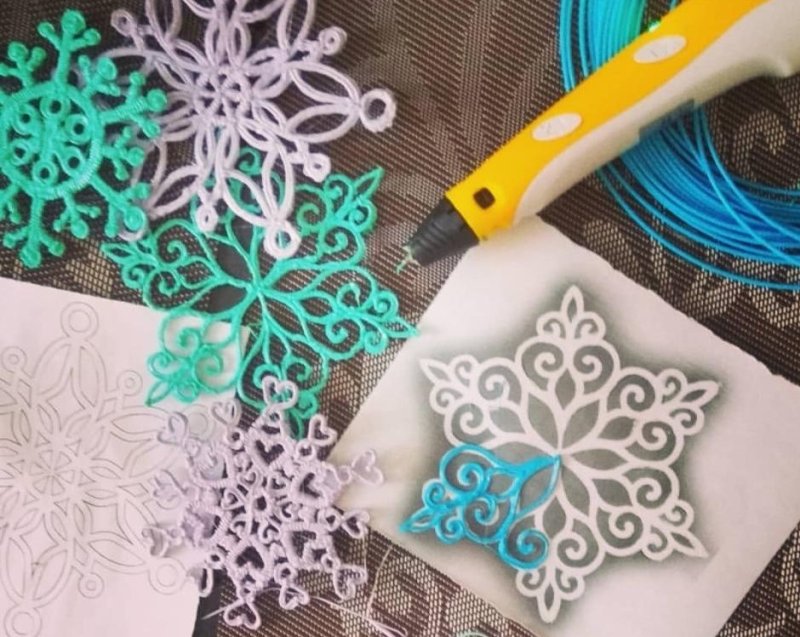 Новогодние украшения 3d ручкой