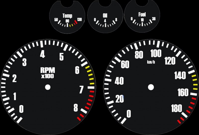Шкалы панели приборов ВАЗ 2106