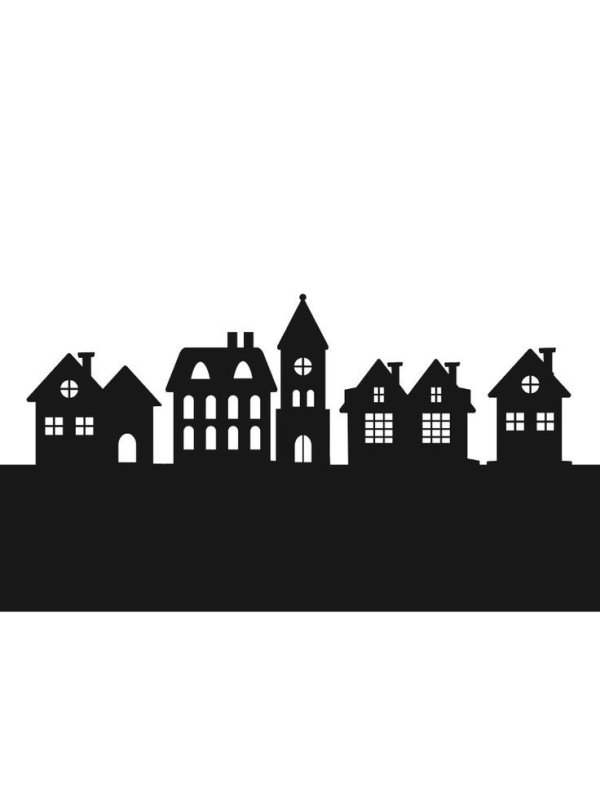 Силуэт городских домов