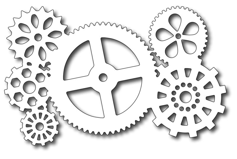 Трафарет "шестеренки"