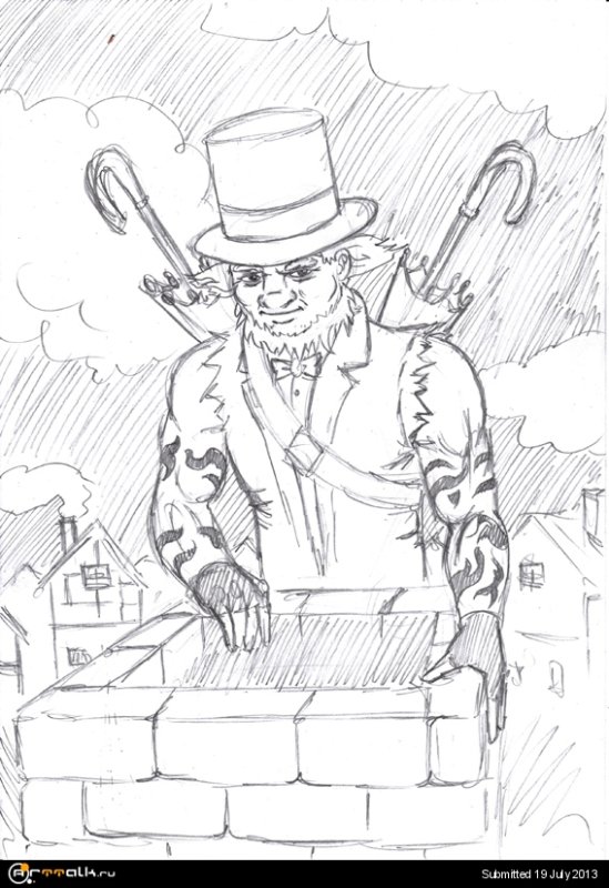 Разукрасить персонажа Оле-Лукойе