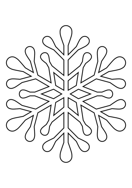 Снежинка раскраска