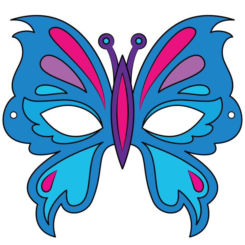 Маска бабочки для детей