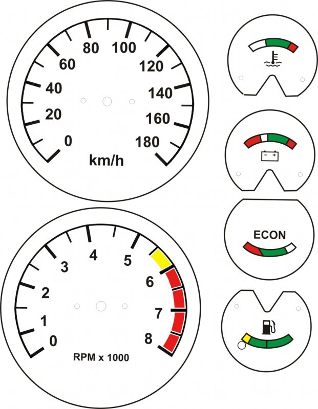 Шкалы приборов ВАЗ 2106