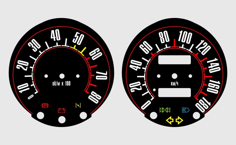 ВАЗ 2106 шкалы шкала приборов
