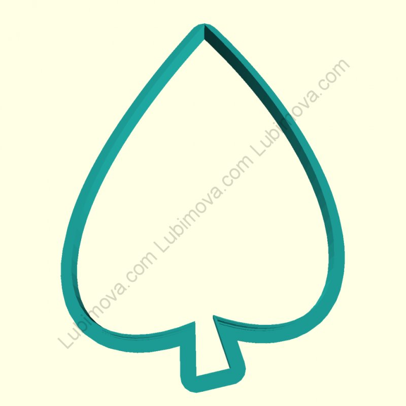 Вырубка листик для пряника