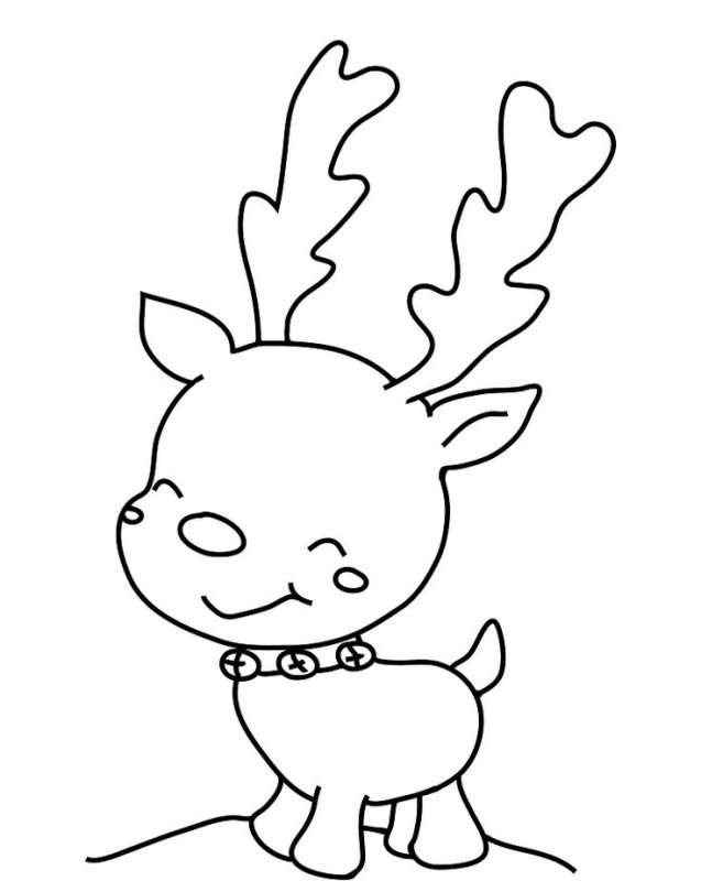 Раскраска Олененок