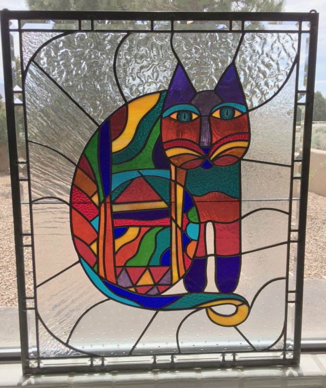 Кошка витраж Тиффани
