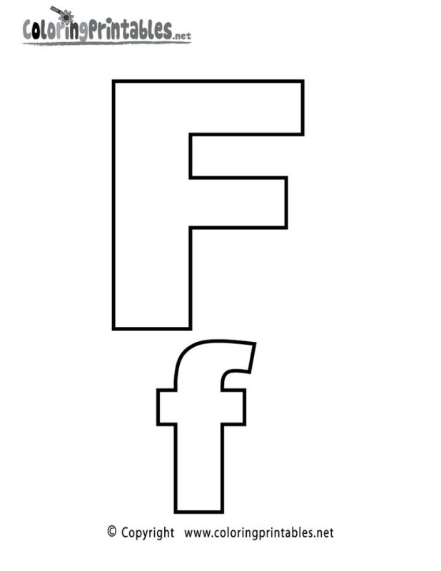 Буква f трафарет