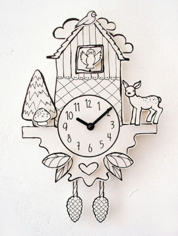 Часы рисунок