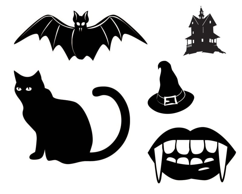 Трафарет на Хэллоуин для вырезания