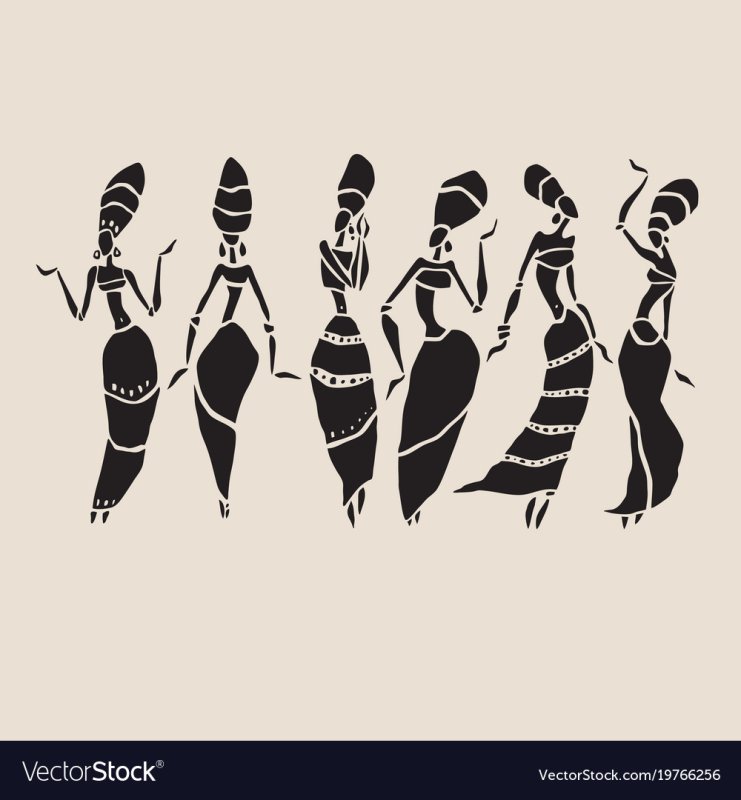 Силуэт африканки