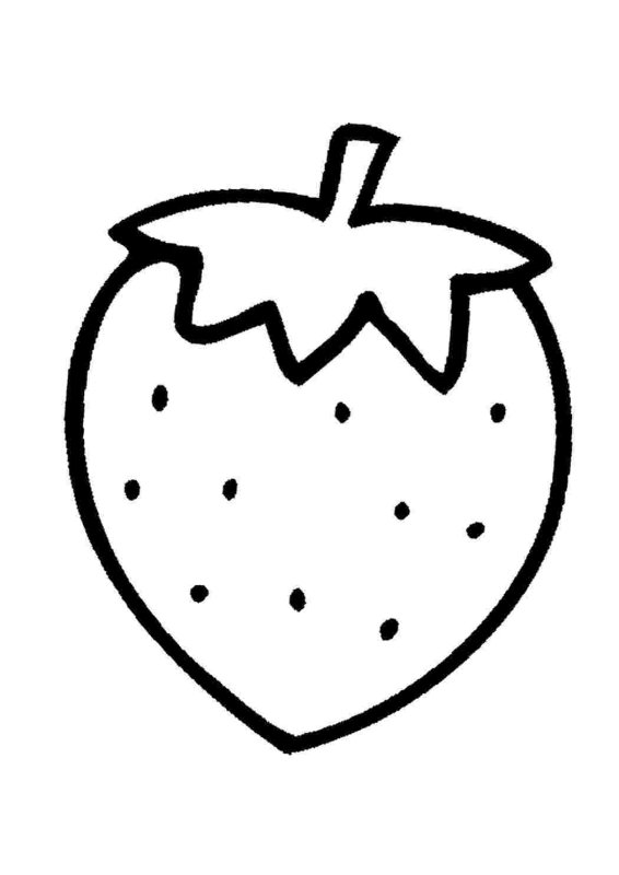 Клубника раскраска для малышей
