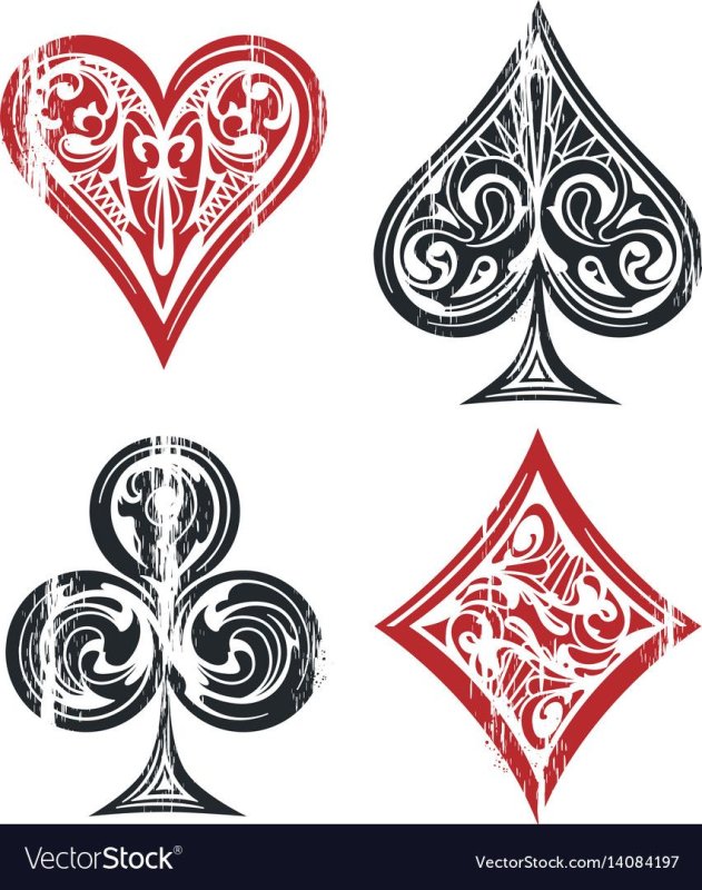 Масти карт вектор