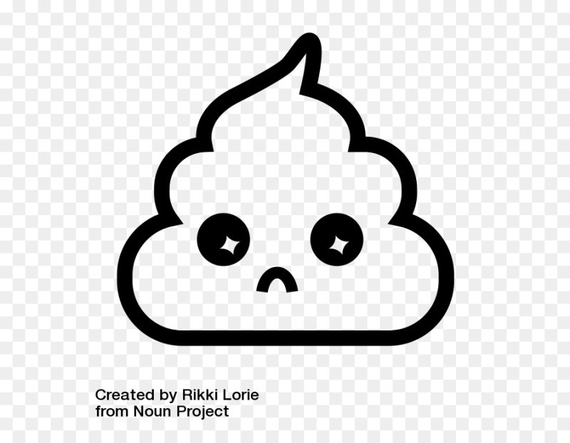 Смайлик какашка раскраска