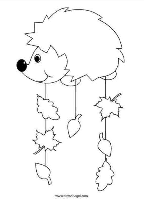 Ёжик раскраска для детей