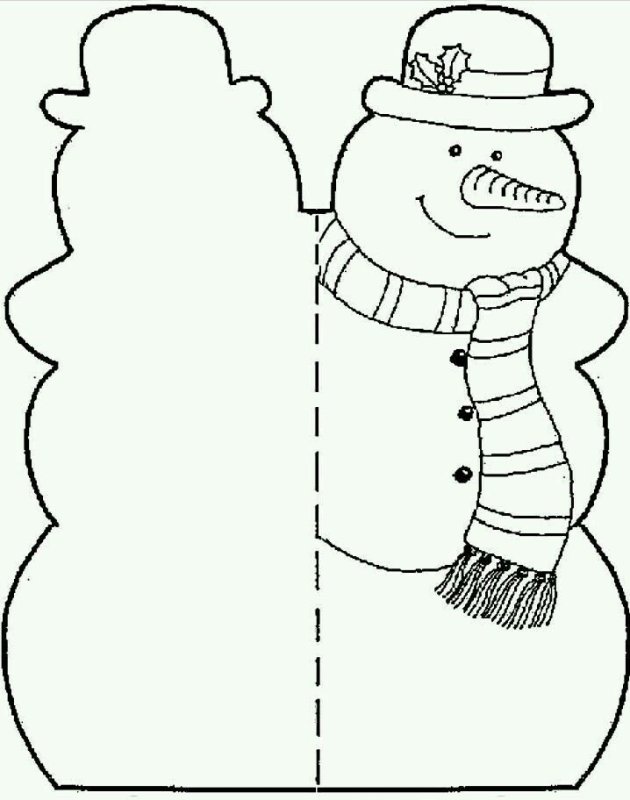 Снеговик из бумаги