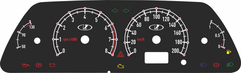 Шкала приборов ВАЗ 2110