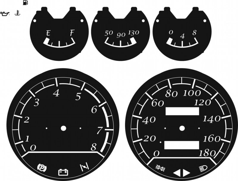 Шкалы панели приборов ВАЗ 2106