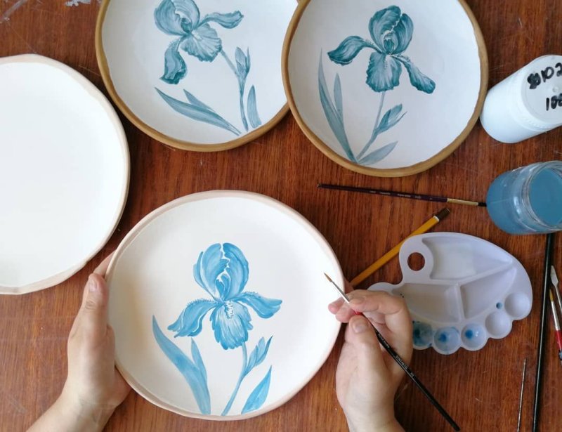 Тарелки керамика Юлия Осока