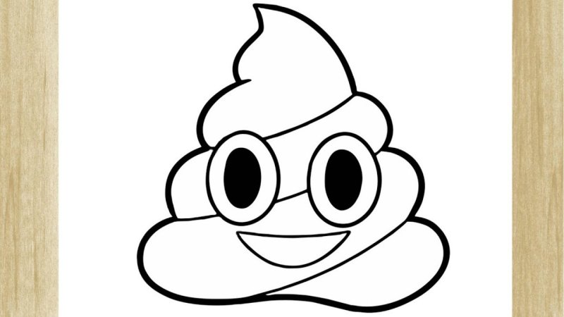 Раскраска какашка