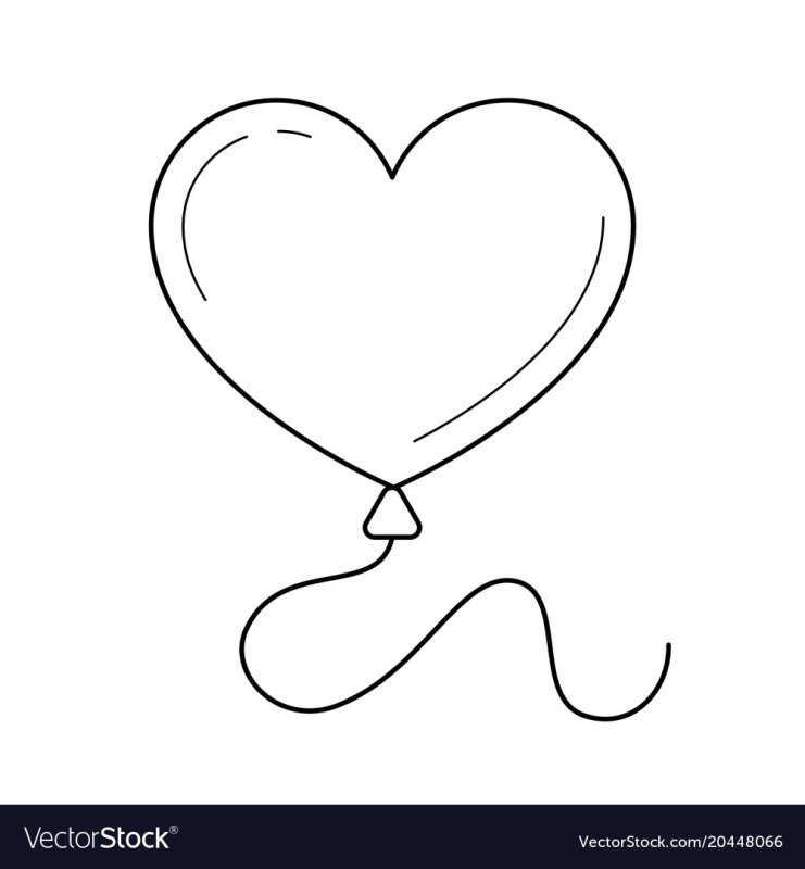 Раскраска шарики сердечки