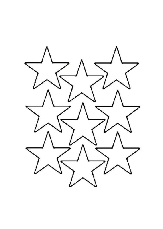 Звезда шаблон для вырезания
