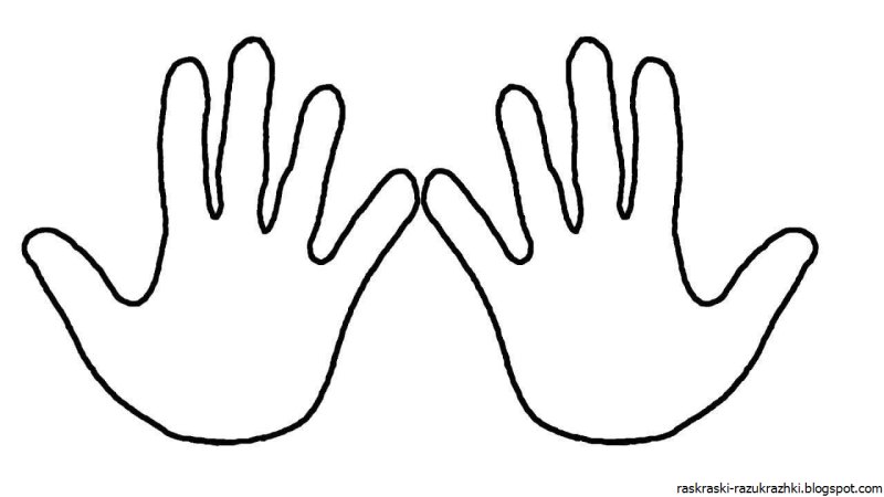 Раскраска детская ладошка