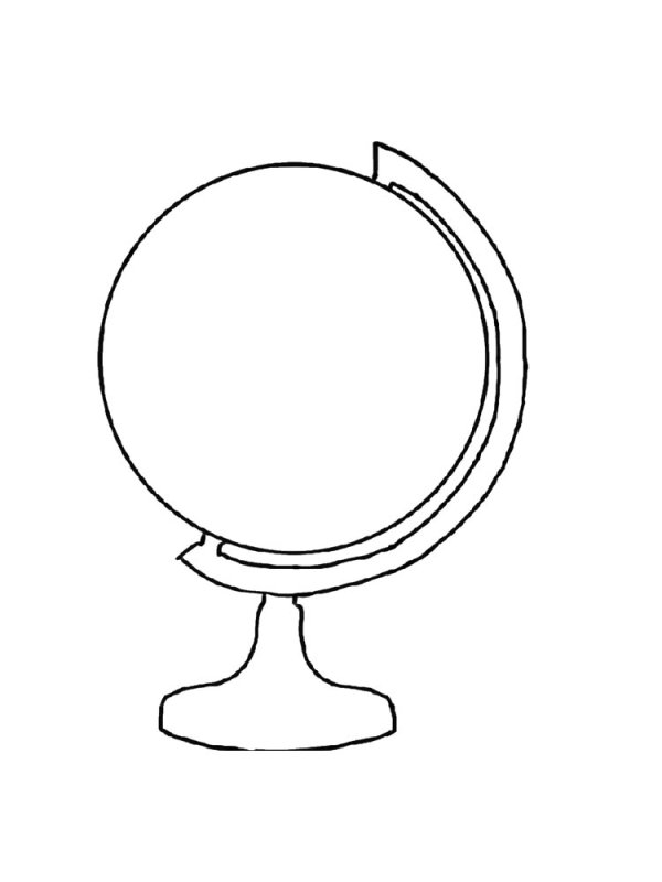 Глобус раскраска для детей