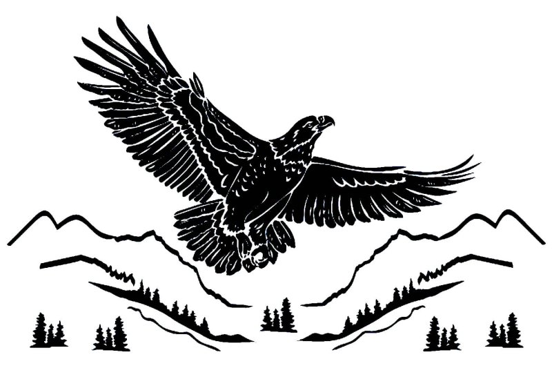 Трафарет орла