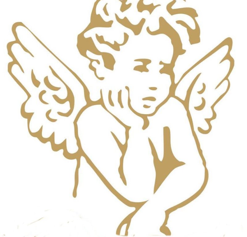 Ангел трафарет для вырезания