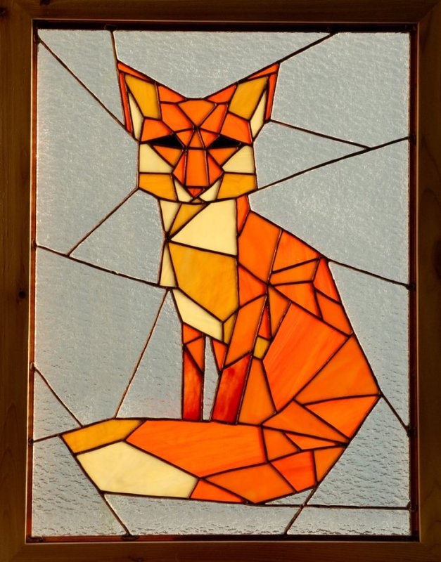 Витраж ар деко кубизм