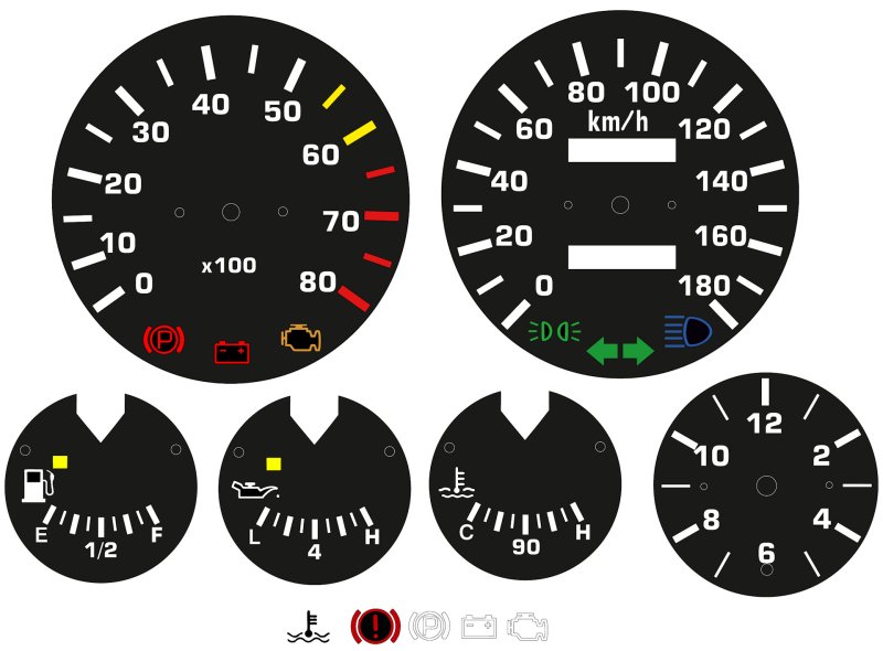 Шкалы приборной панели ВАЗ 2106