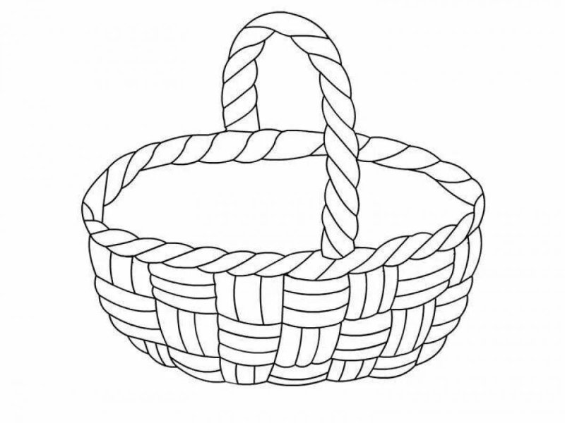 Корзинка раскраска