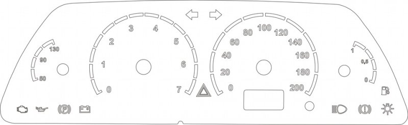 Приборная панель ВАЗ 2114 чертеж