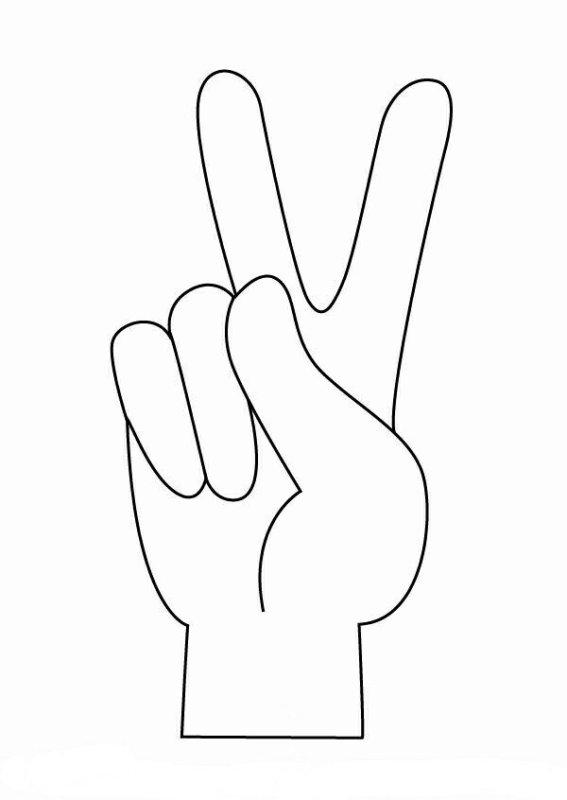 Рука раскраска для детей