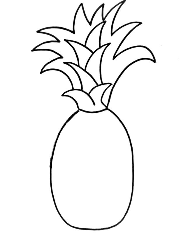 Ананас раскраска