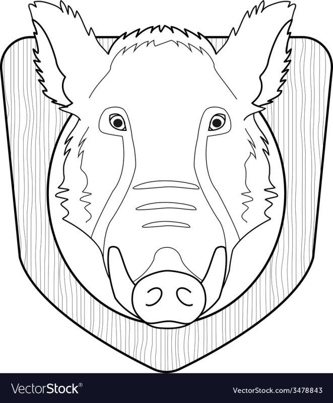 Кабан маска для распечатки