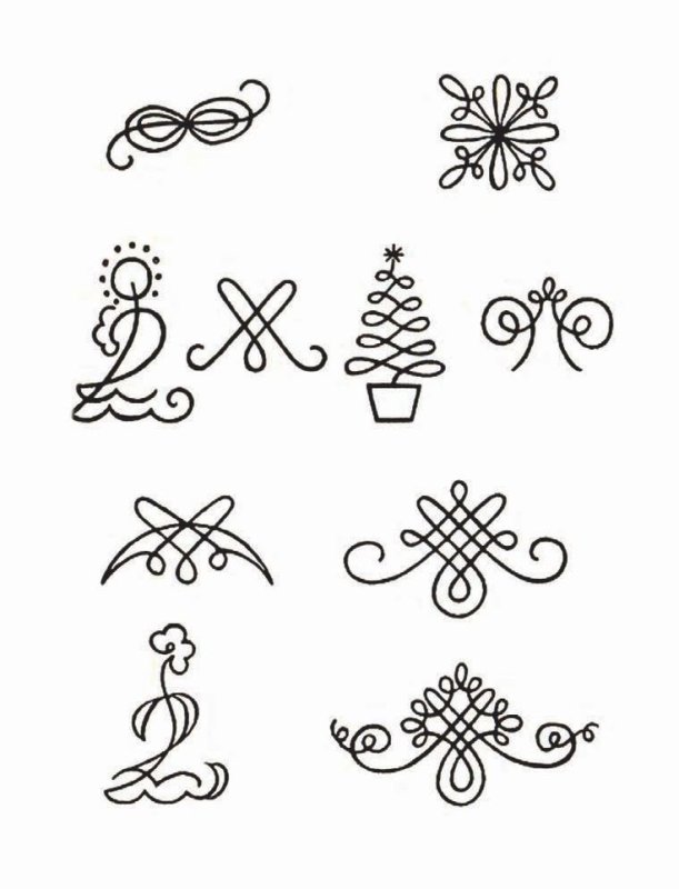 Узоры для шоколадных украшений