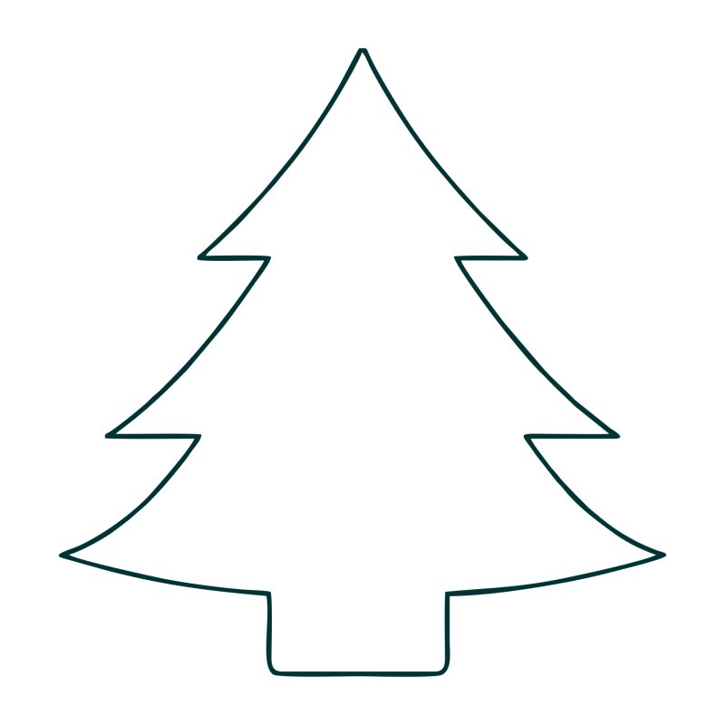 Трафарет елки для вырезания