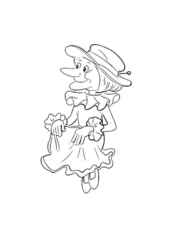 Шапокляк картинки раскраски